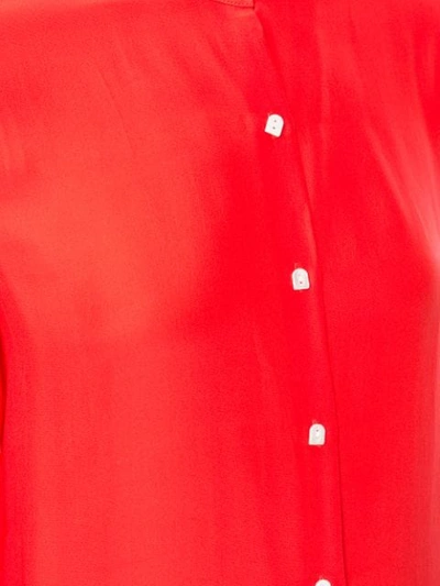 Shop Osman Plain Shirt Dress In Red