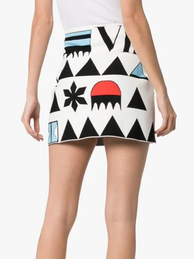 Shop Rudi Gernreich Symbol Graphic Jacquard Mini Skirt In Black