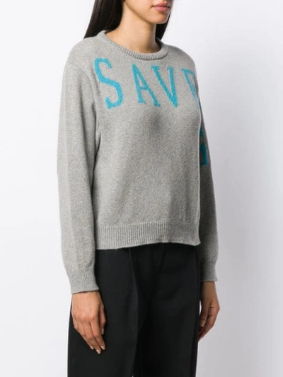 Shop Alberta Ferretti Save Me Sweatshirt In Grey