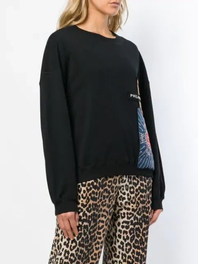 Shop Philosophy Di Lorenzo Serafini Patchwork Sweatshirt In Black