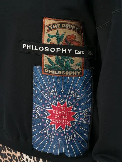Shop Philosophy Di Lorenzo Serafini Patchwork Sweatshirt In Black
