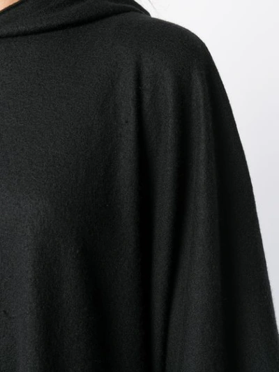 Shop Rick Owens Knitted Hooded Coat In Black