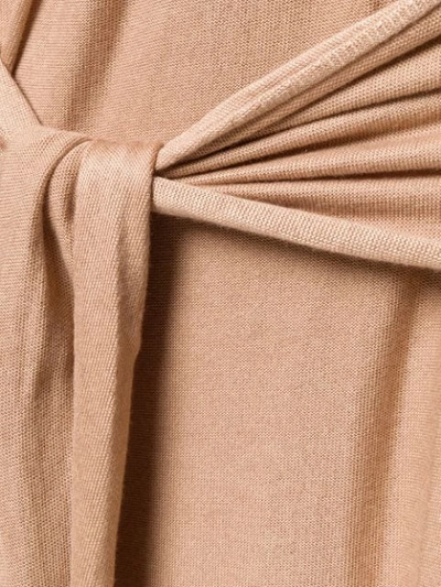 Shop Maison Flaneur Tie Waist Dress In Neutrals