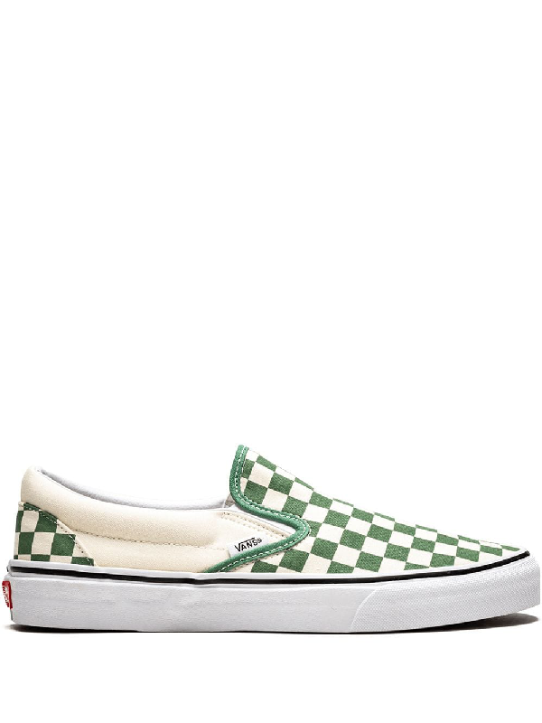 green and white checkerboard vans