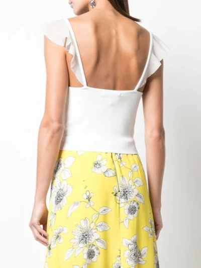 Shop Alice And Olivia Marg Cropped Top In White