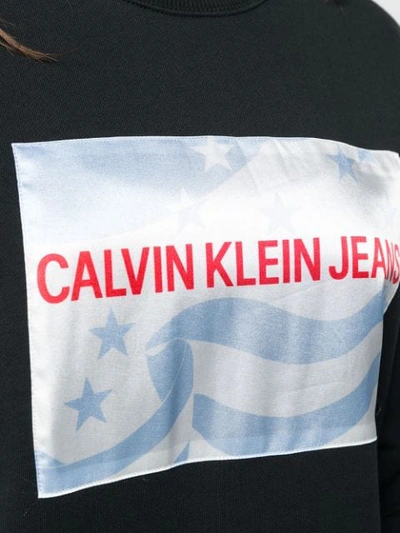 Shop Calvin Klein Jeans Est.1978 Logo Motif Sweatshirt In Black