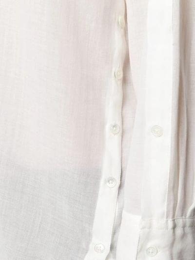Shop Ann Demeulemeester Relaxed Sheer Shirt - White