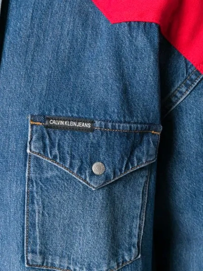 Shop Calvin Klein Jeans Est.1978 Western Denim Shirt In Blue