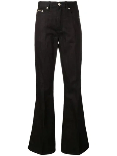 Shop Eytys Five Pocket Design Flared Trousers - Black
