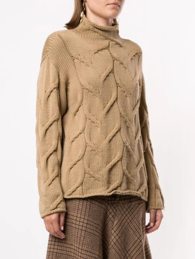 Pre-owned Chanel Textured Woven Jumper In Brown