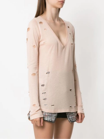 ANDREA BOGOSIAN LONG SLEEVED TOP - 粉色