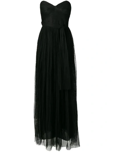Shop Maria Lucia Hohan Tulle Bustier Dress In Black