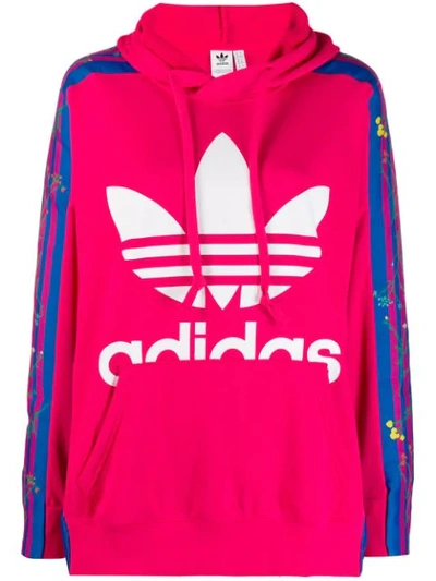 adidas originals floral trefoil hoodie
