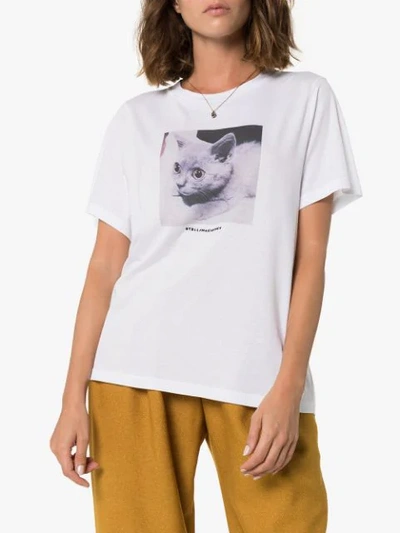 STELLA MCCARTNEY CAT PRINT T-SHIRT - 白色