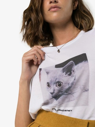 STELLA MCCARTNEY CAT PRINT T-SHIRT - 白色