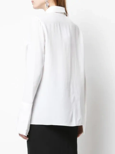 Shop Mugler Exaggerated Cuff Shirt In White