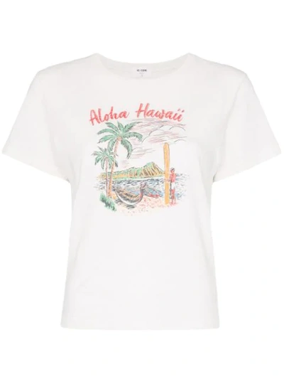 Shop Re/done Aloha Hawaii T-shirt - White