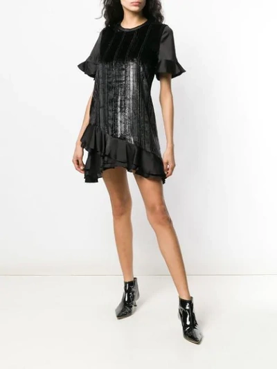 Shop Three Floor Veruschka Metallic Dress In Black