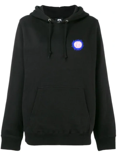 Shop Stussy Hooded Sweatshirt - Black