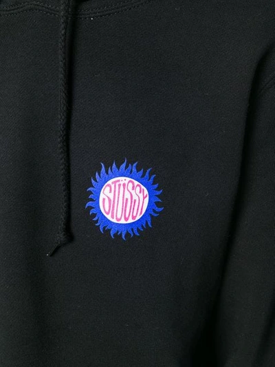 Shop Stussy Hooded Sweatshirt - Black
