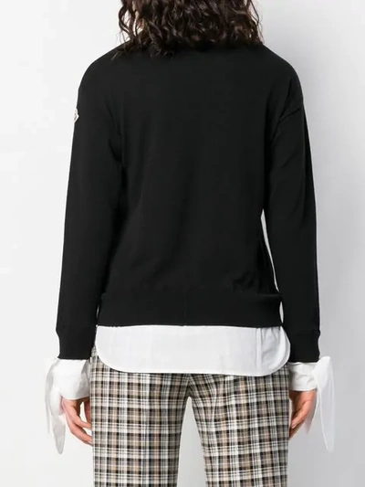 Shop Moncler Layered Jumper In Black