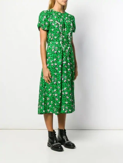 Marc Jacobs The Sofia Loves The 40s Silk Midi Dress In Green