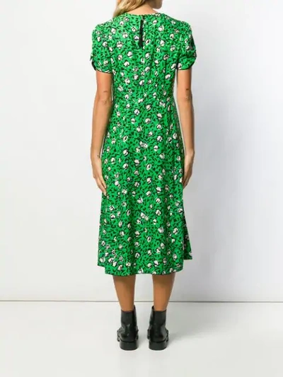 Marc Jacobs The Sofia Loves The 40s Silk Midi Dress In Green