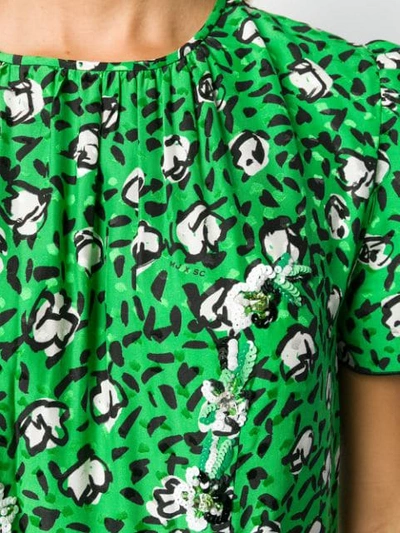 Marc Jacobs The Sofia Loves The 40s Silk Midi Dress In Green