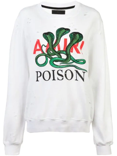 Shop Amiri Poison Sweater In White