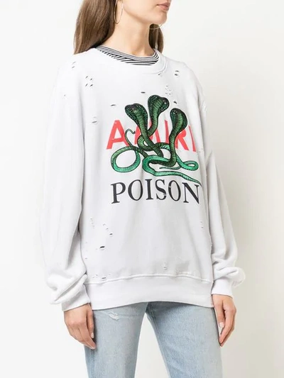 Shop Amiri Poison Sweater In White