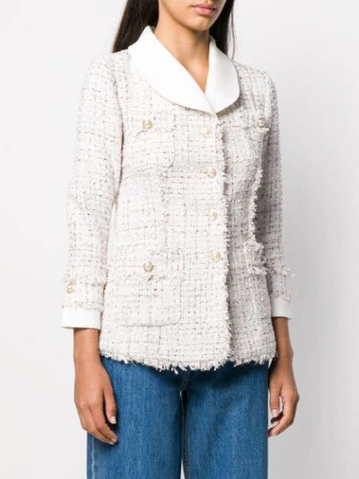 Shop Jovonna Santiago Tweed Jacket - White