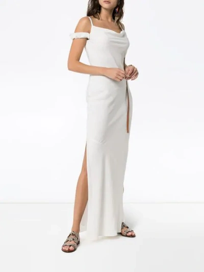 Shop Loewe Strappy Strap Dress - White