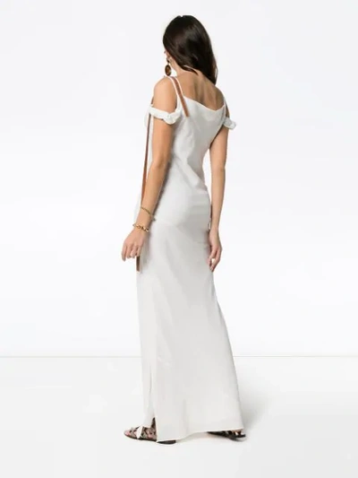 Shop Loewe Strappy Strap Dress - White