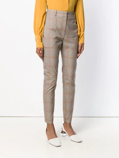 Shop Zimmermann Checkered High Waisted Trousers In Brown