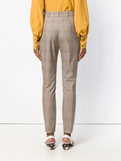 Shop Zimmermann Checkered High Waisted Trousers In Brown
