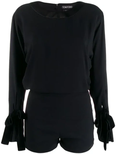 Shop Tom Ford Fitted Playsuit In Lb999 Black