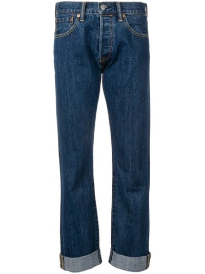 Shop Burberry Slim Straight-leg Jeans In Blue