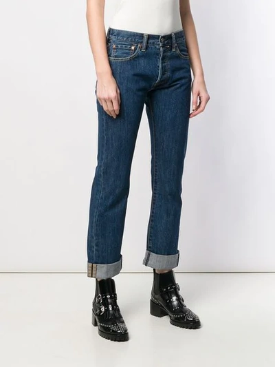 Shop Burberry Slim Straight-leg Jeans In Blue