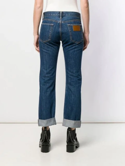 Shop Burberry Slim Straight-leg Jeans In Blue