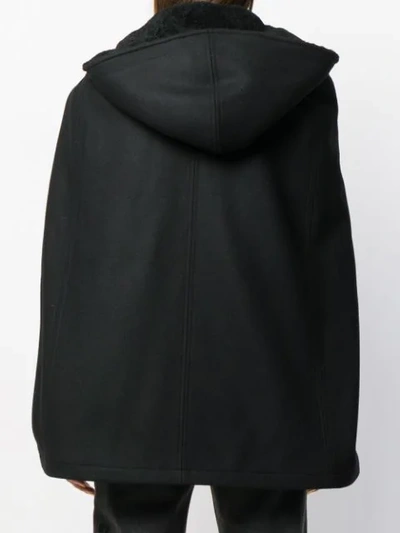 Saint Laurent Cape-style Hooded Jacket In Black