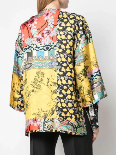 Shop Etro Printed Kimono Jacket In Multicolour