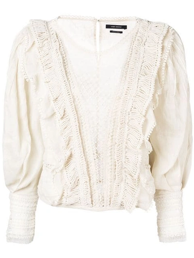 Shop Isabel Marant Rosen Top In Neutrals