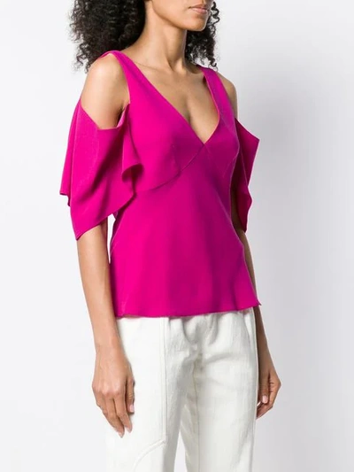 Shop Mcq By Alexander Mcqueen Cut Out Detail Blouse In Pink