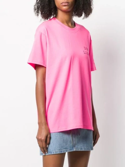 Shop Natasha Zinko 'don't Like Me' T-shirt In Pink