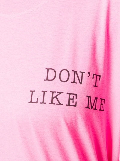 Shop Natasha Zinko 'don't Like Me' T-shirt In Pink