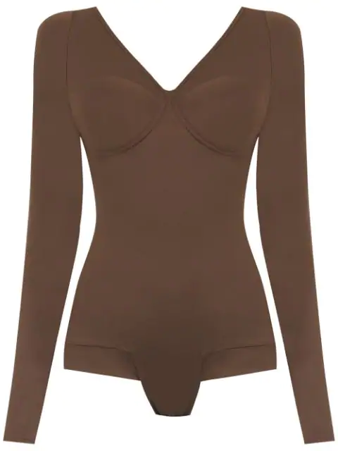 brown long sleeve bodysuit