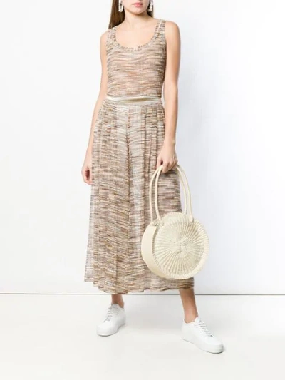 Shop Missoni Fine Knit Tank Top In Neutrals