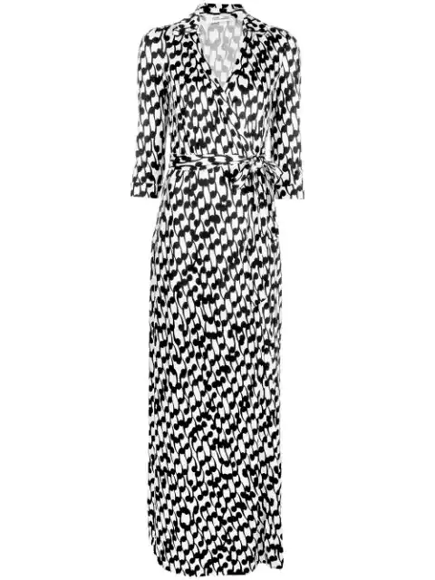 maxi wrap dress white
