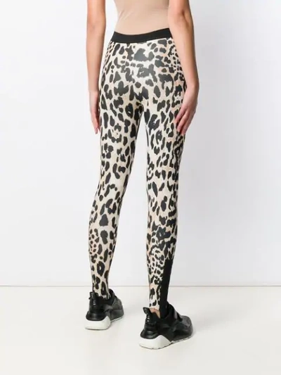 Shop Paco Rabanne Leopard Print Leggings In Neutrals