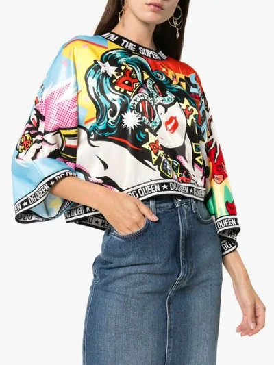 Shop Dolce & Gabbana Comic Print Sweatshirt - Blue